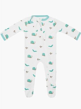 🪁 NWT Kyte BABY Zip-Up Footie, Crawl, 6-12M